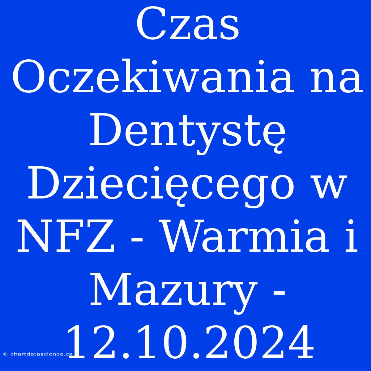 Czas Oczekiwania Na Dentystę Dziecięcego W NFZ - Warmia I Mazury - 12.10.2024