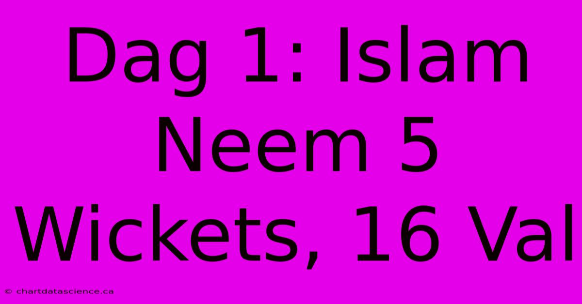 Dag 1: Islam Neem 5 Wickets, 16 Val