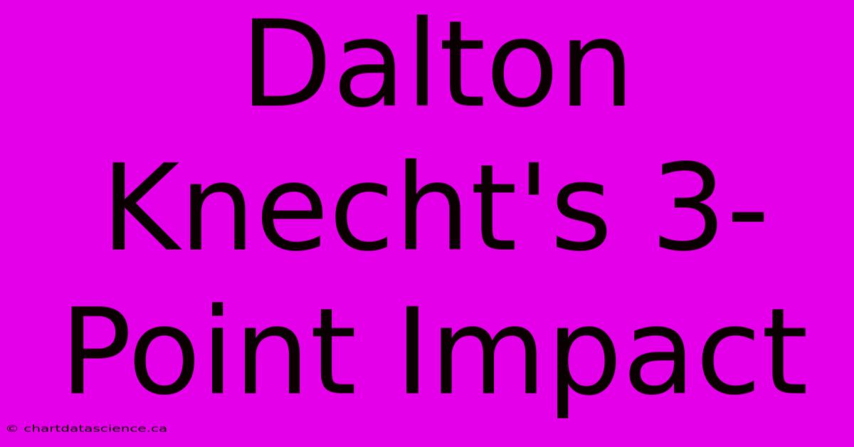 Dalton Knecht's 3-Point Impact