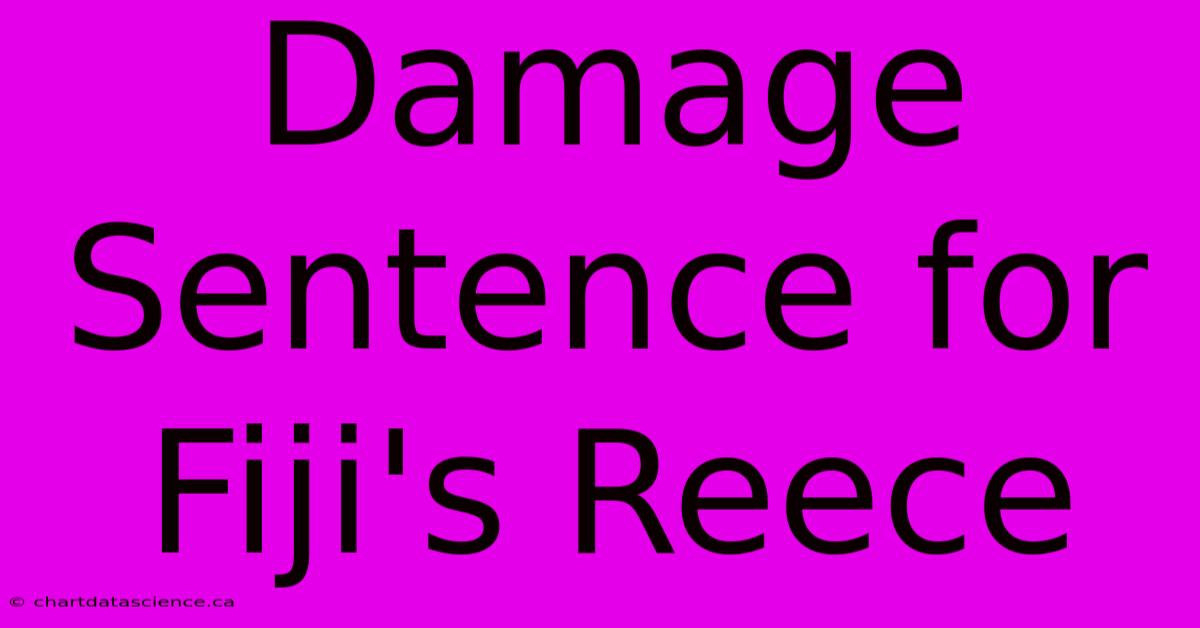 Damage Sentence For Fiji's Reece