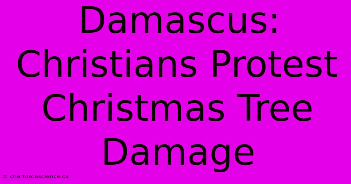 Damascus: Christians Protest Christmas Tree Damage