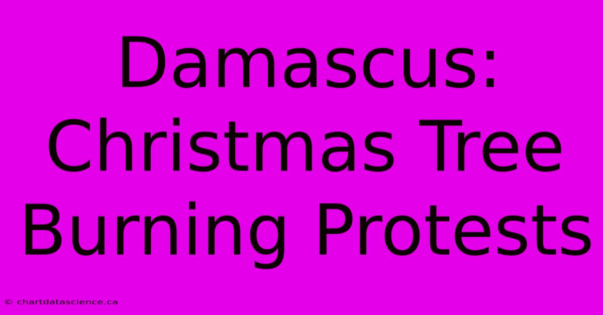 Damascus: Christmas Tree Burning Protests