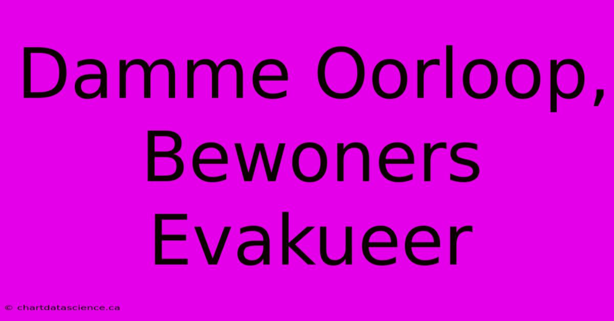 Damme Oorloop, Bewoners Evakueer