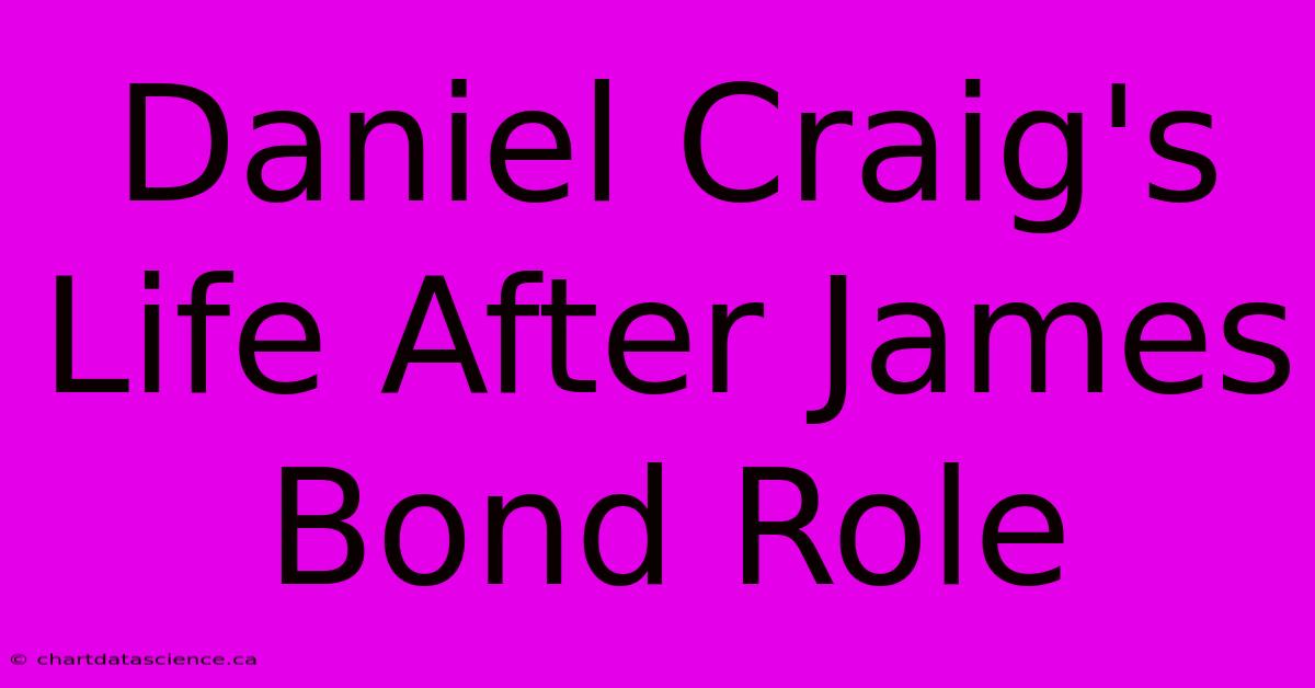 Daniel Craig's Life After James Bond Role