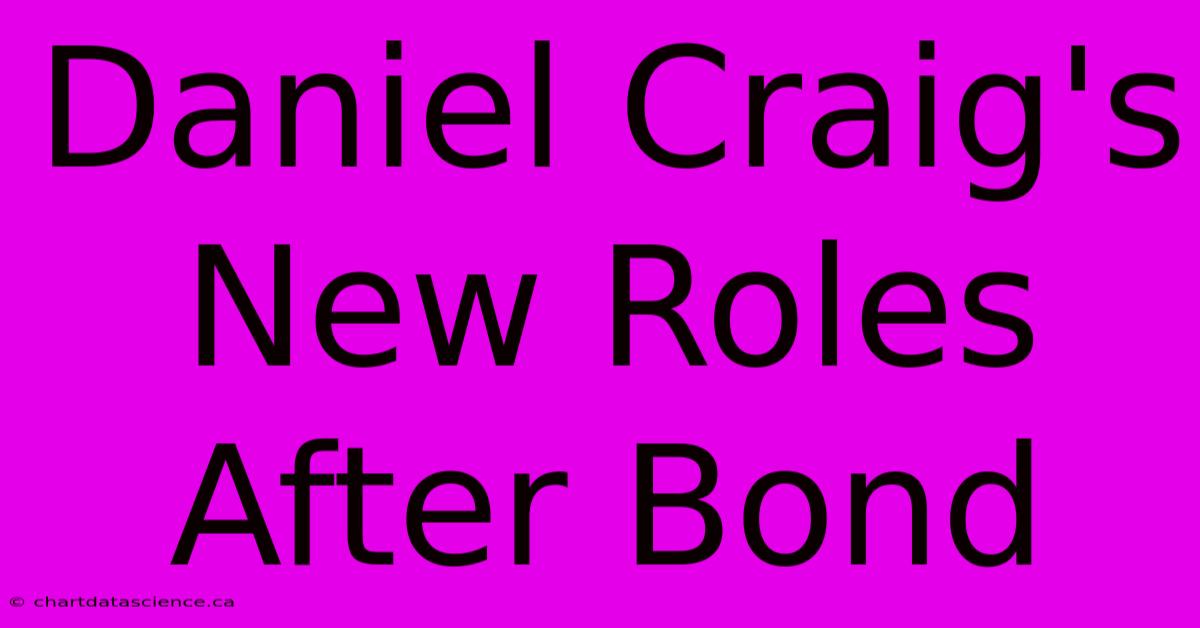 Daniel Craig's New Roles After Bond