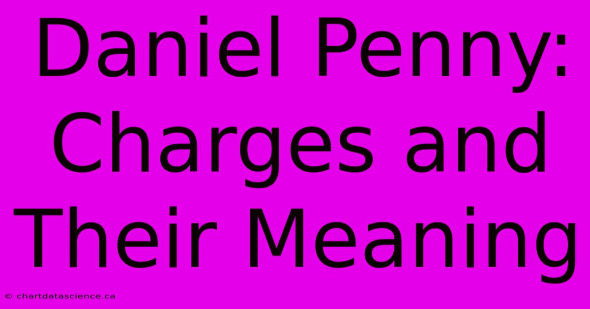 Daniel Penny:  Charges And Their Meaning