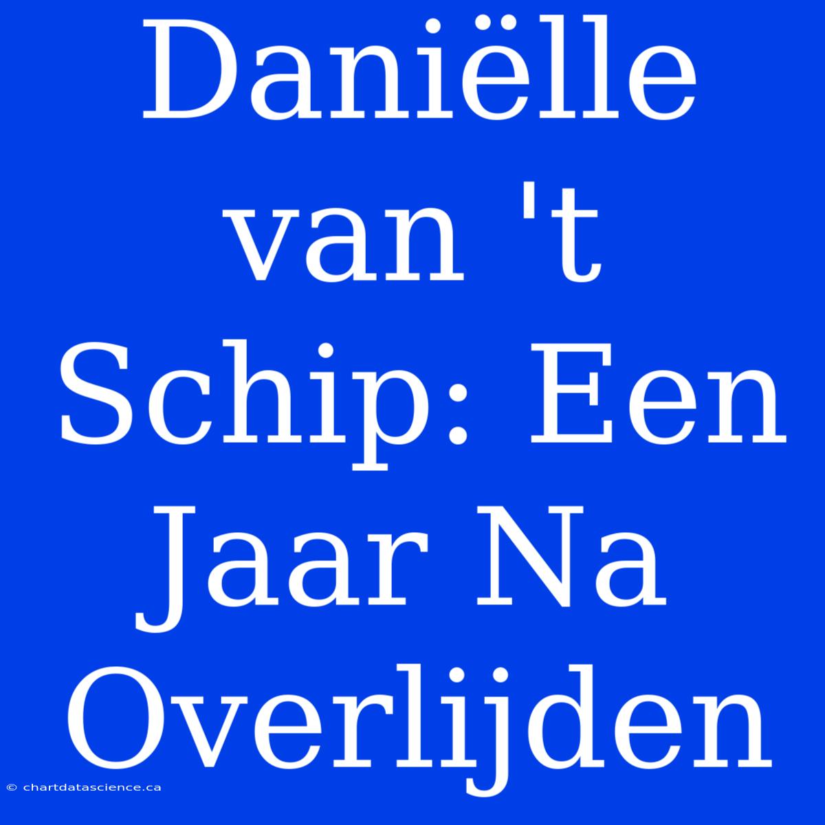 Daniëlle Van 't Schip: Een Jaar Na Overlijden