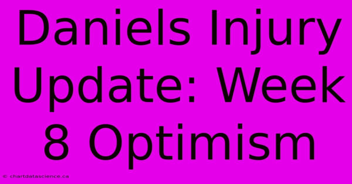 Daniels Injury Update: Week 8 Optimism 