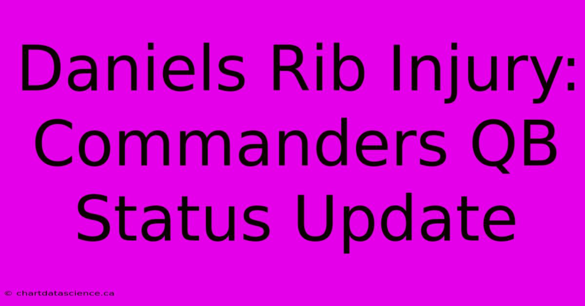 Daniels Rib Injury: Commanders QB Status Update 