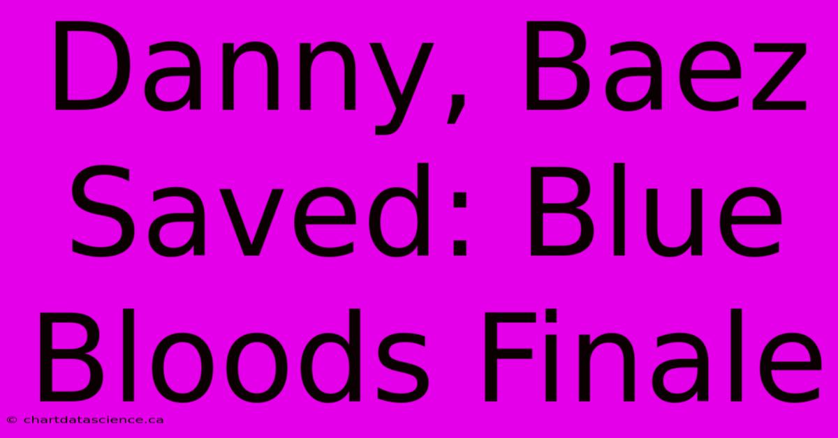 Danny, Baez Saved: Blue Bloods Finale