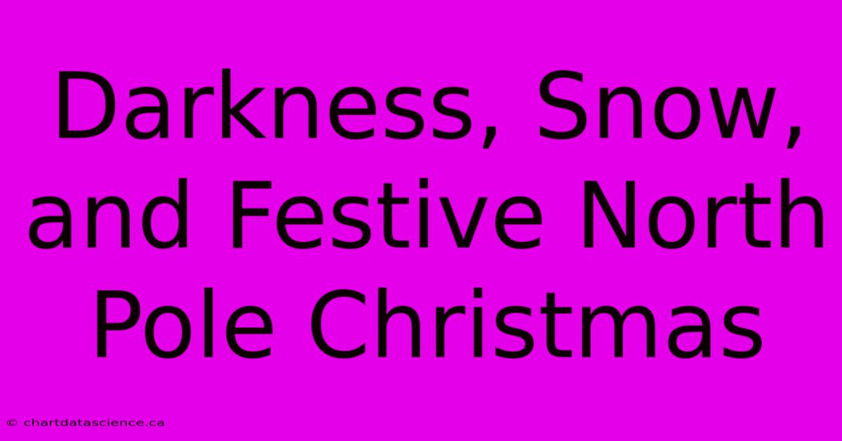 Darkness, Snow, And Festive North Pole Christmas