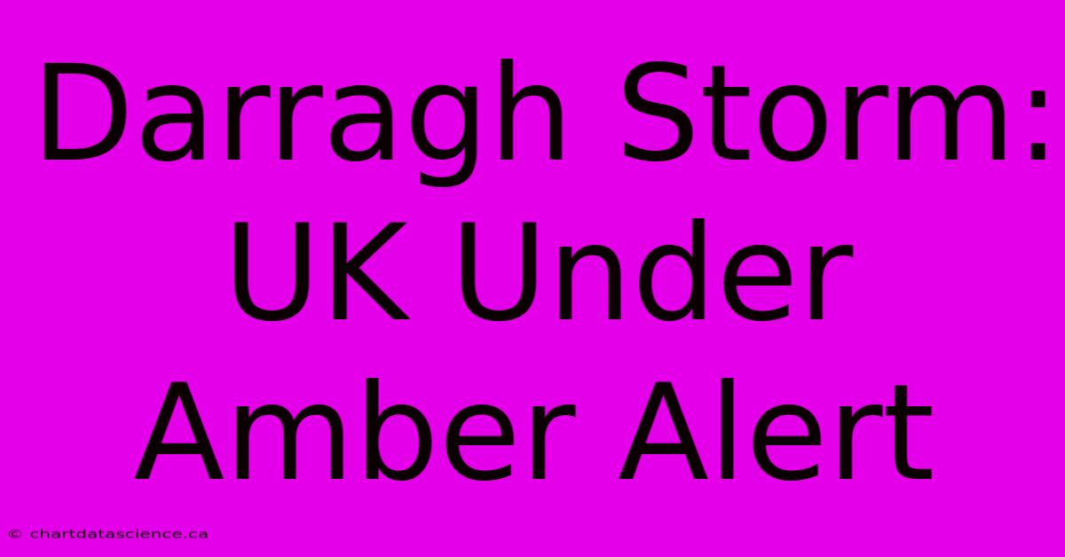 Darragh Storm: UK Under Amber Alert