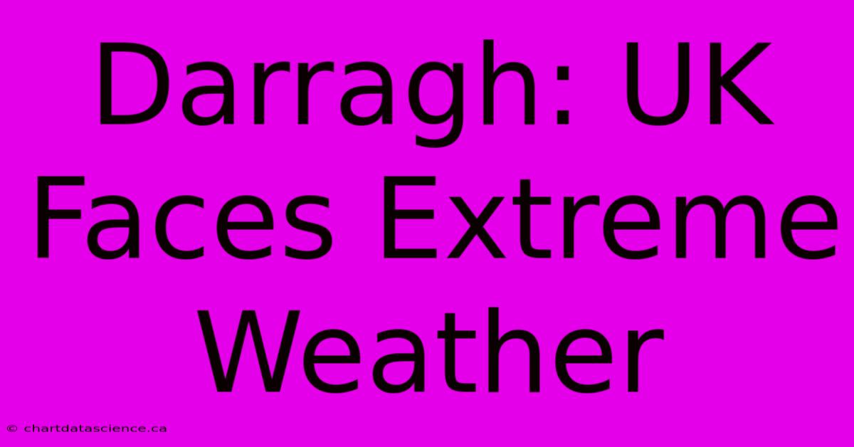 Darragh: UK Faces Extreme Weather