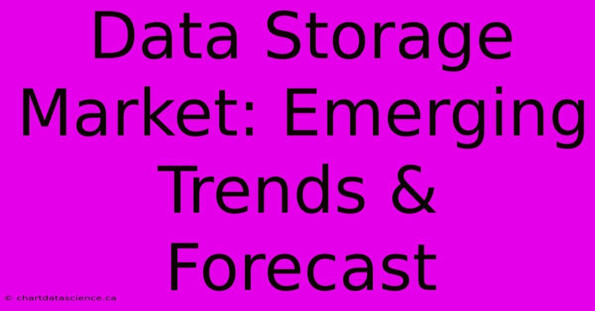 Data Storage Market: Emerging Trends & Forecast