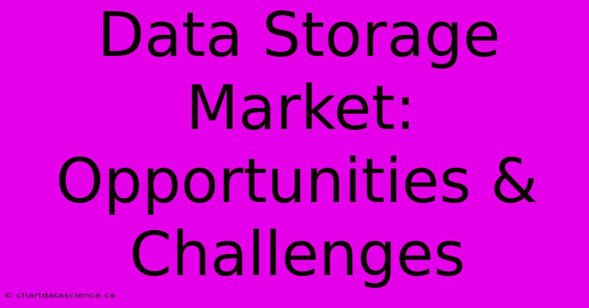 Data Storage Market: Opportunities & Challenges