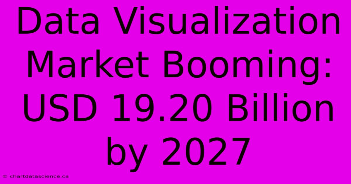 Data Visualization Market Booming: USD 19.20 Billion By 2027