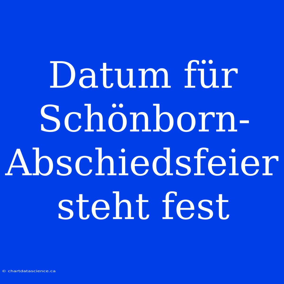 Datum Für Schönborn-Abschiedsfeier Steht Fest