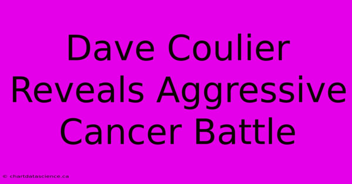 Dave Coulier Reveals Aggressive Cancer Battle