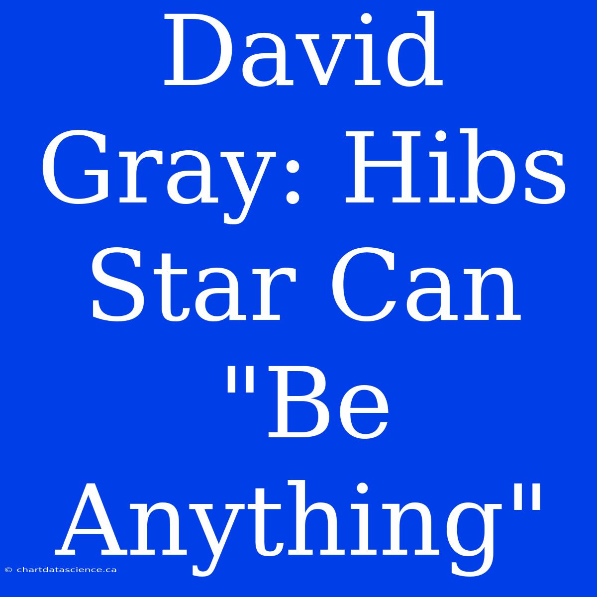 David Gray: Hibs Star Can 