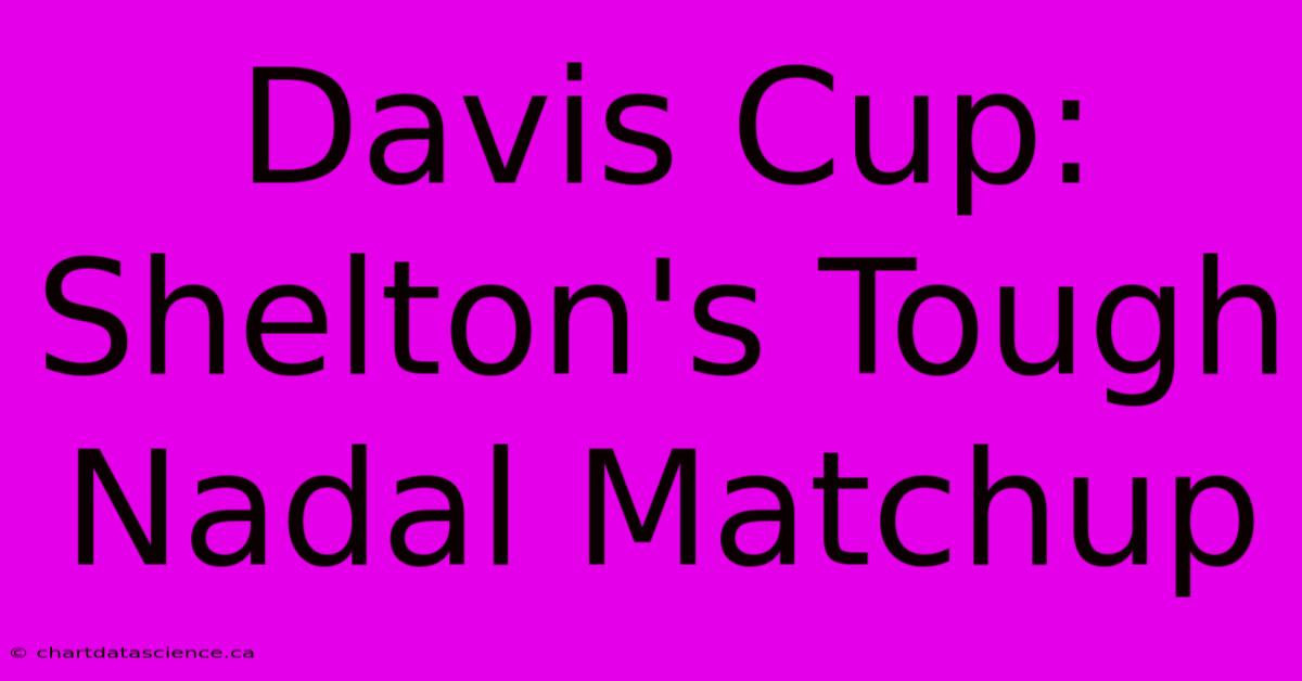 Davis Cup: Shelton's Tough Nadal Matchup