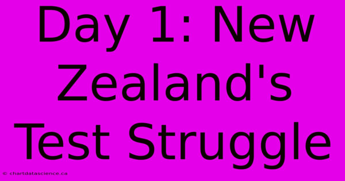 Day 1: New Zealand's Test Struggle