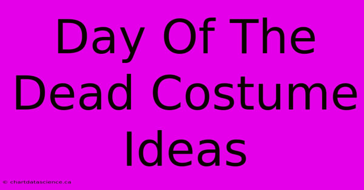 Day Of The Dead Costume Ideas