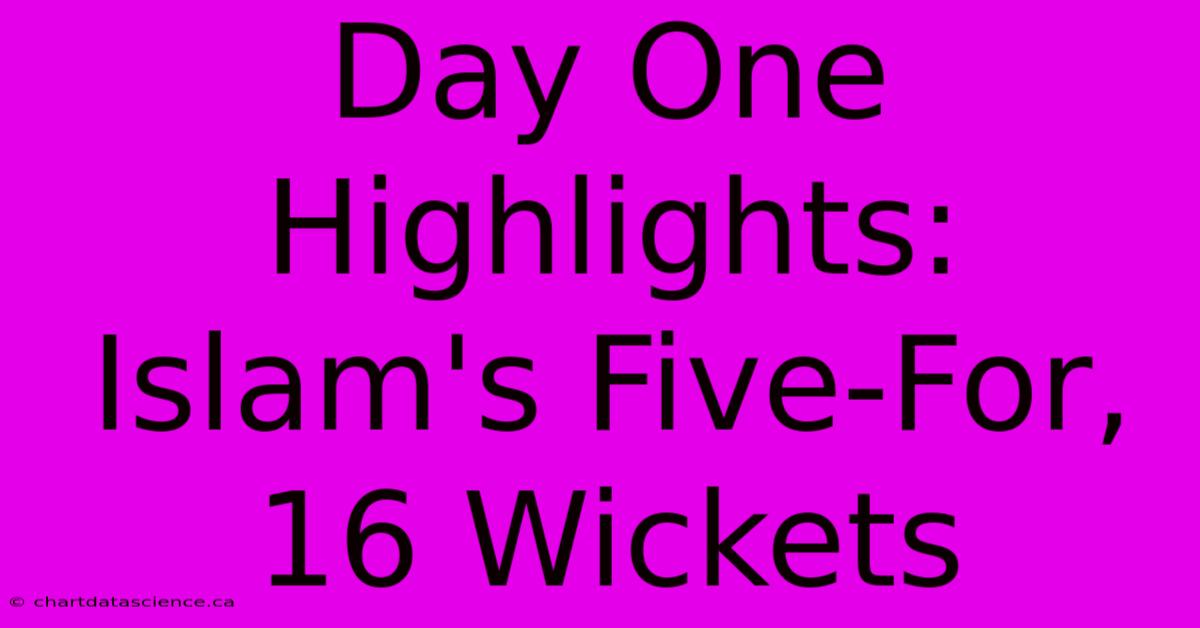 Day One Highlights: Islam's Five-For, 16 Wickets