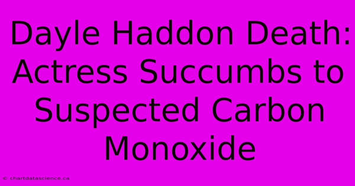 Dayle Haddon Death: Actress Succumbs To Suspected Carbon Monoxide