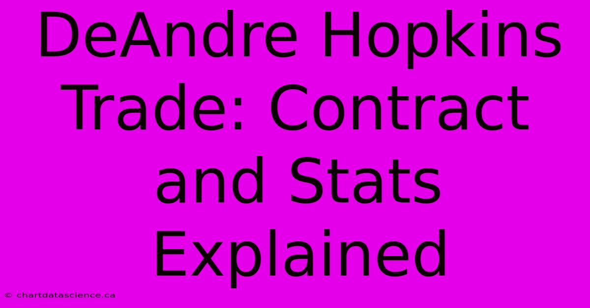 DeAndre Hopkins Trade: Contract And Stats Explained 