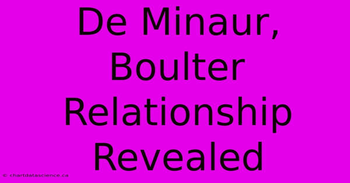 De Minaur, Boulter Relationship Revealed