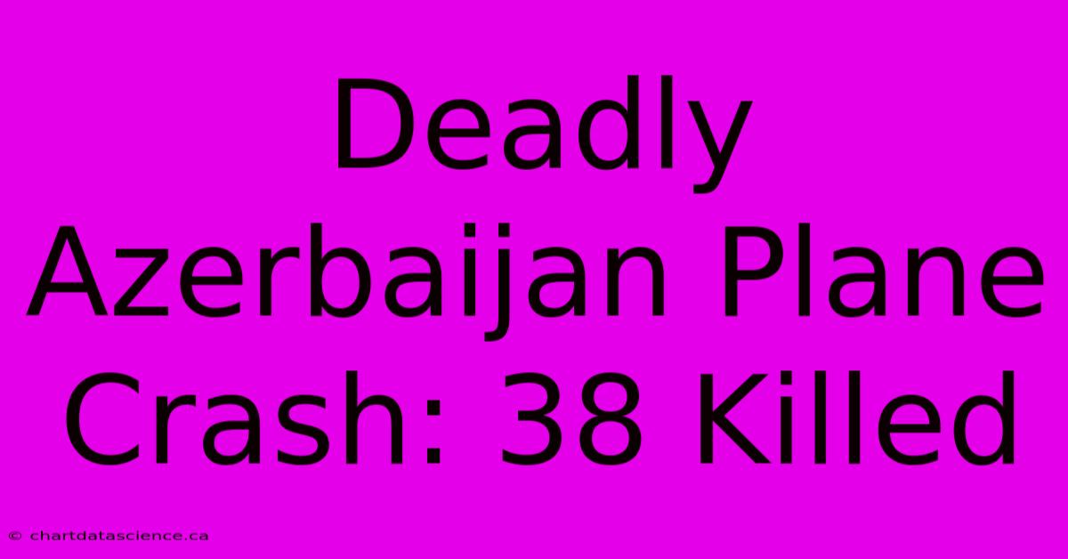 Deadly Azerbaijan Plane Crash: 38 Killed