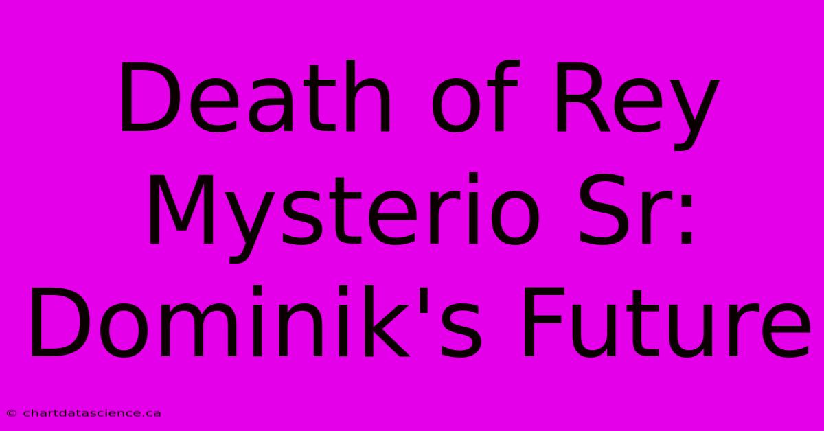 Death Of Rey Mysterio Sr: Dominik's Future