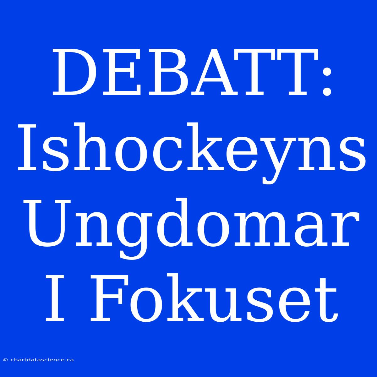 DEBATT: Ishockeyns Ungdomar I Fokuset