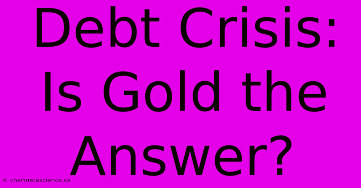 Debt Crisis: Is Gold The Answer?