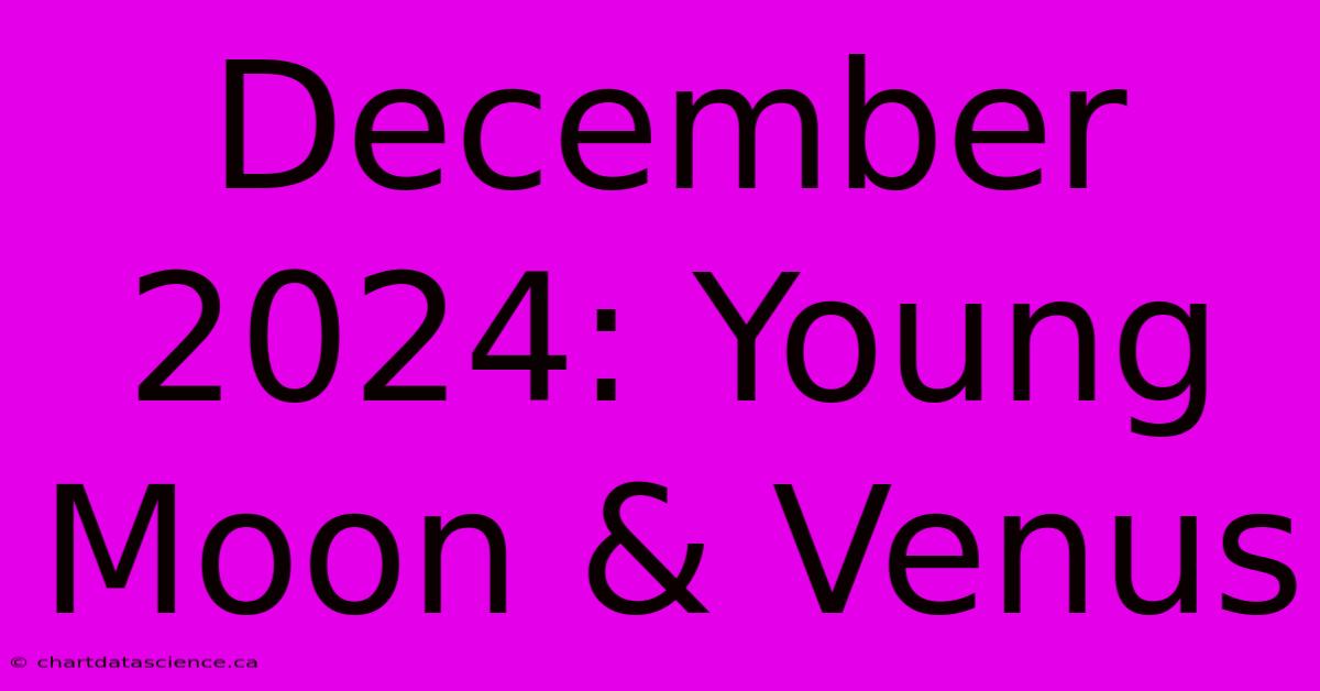 December 2024: Young Moon & Venus