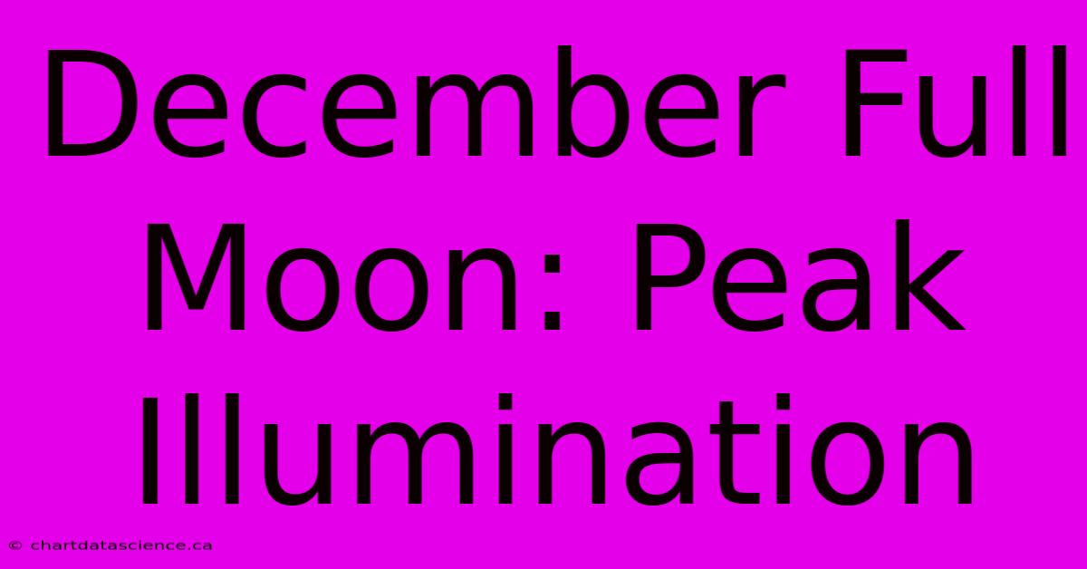 December Full Moon: Peak Illumination