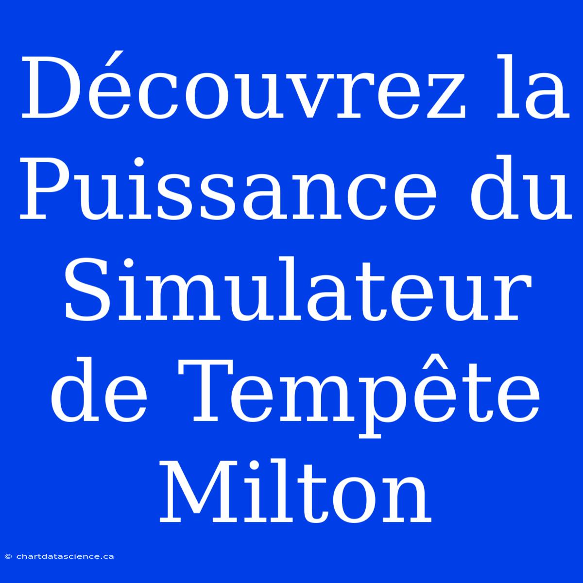 Découvrez La Puissance Du Simulateur De Tempête Milton