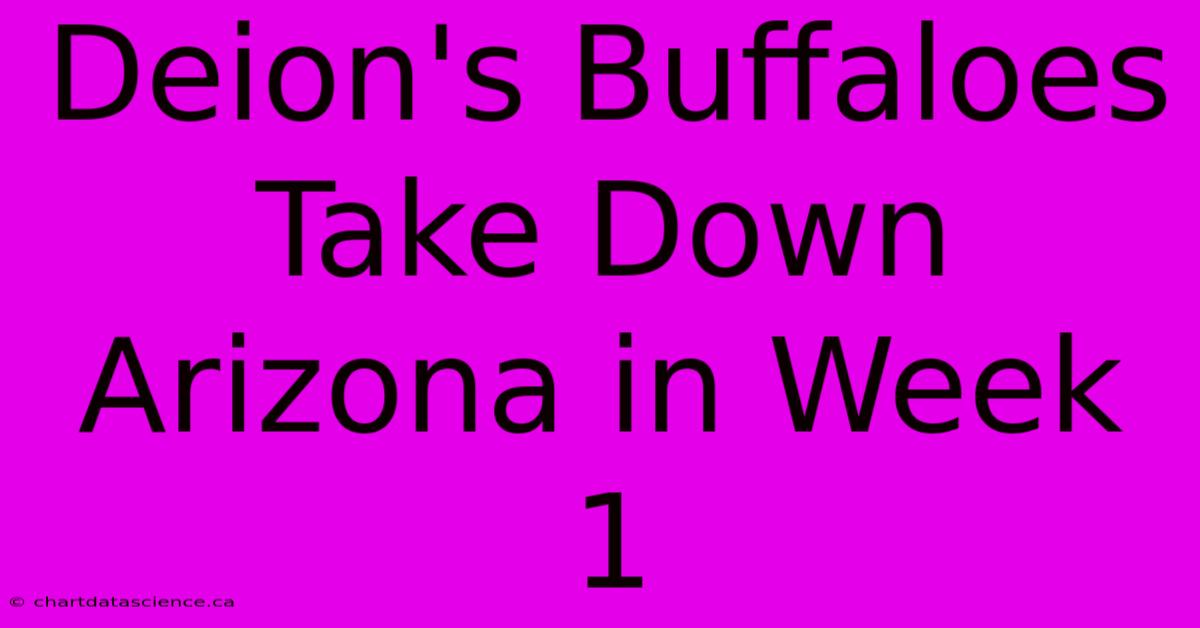 Deion's Buffaloes Take Down Arizona In Week 1