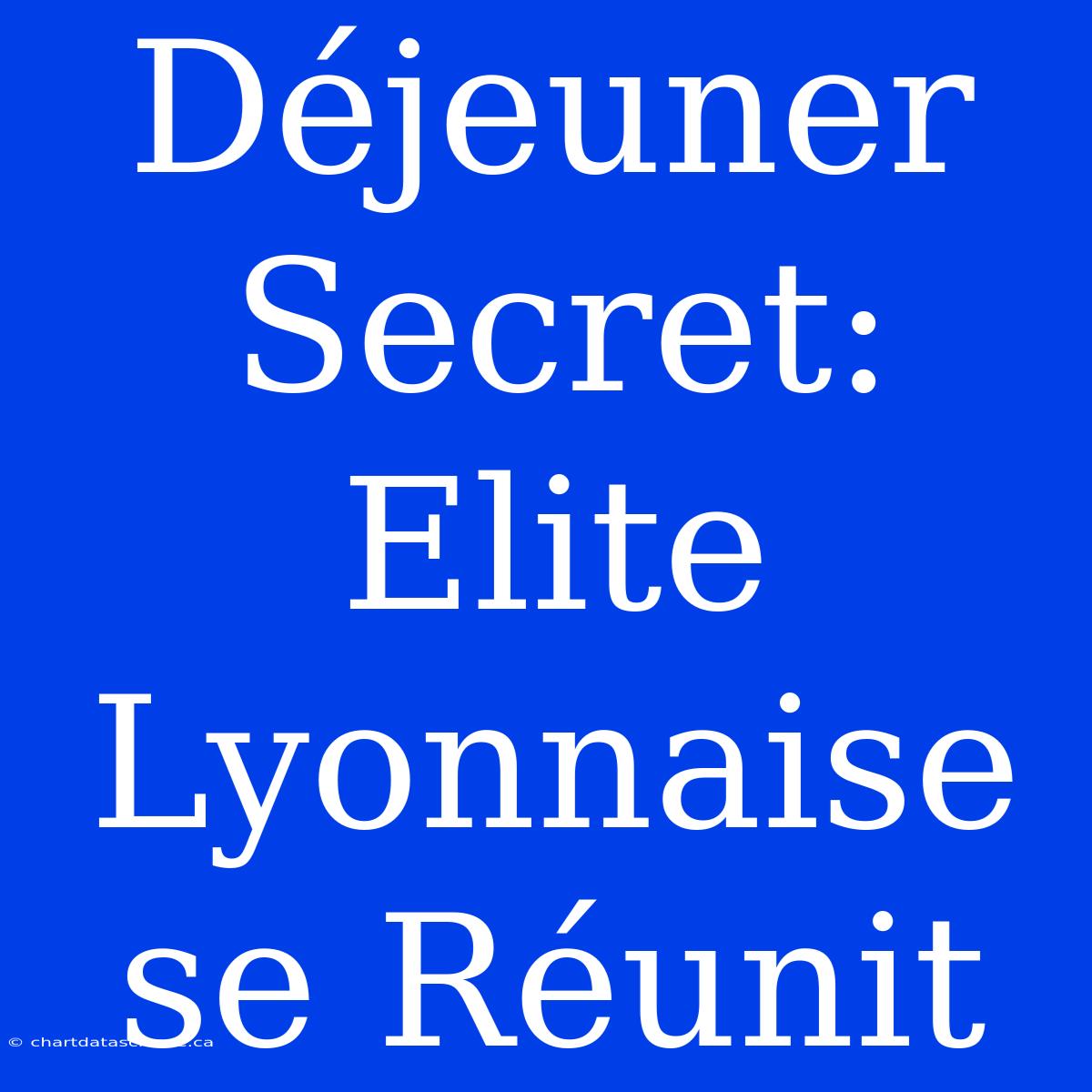 Déjeuner Secret: Elite Lyonnaise Se Réunit