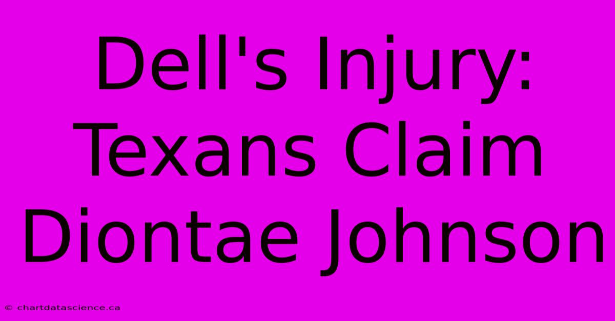 Dell's Injury: Texans Claim Diontae Johnson