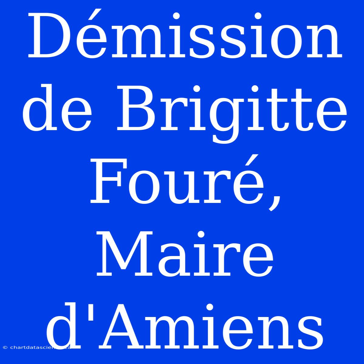 Démission De Brigitte Fouré, Maire D'Amiens