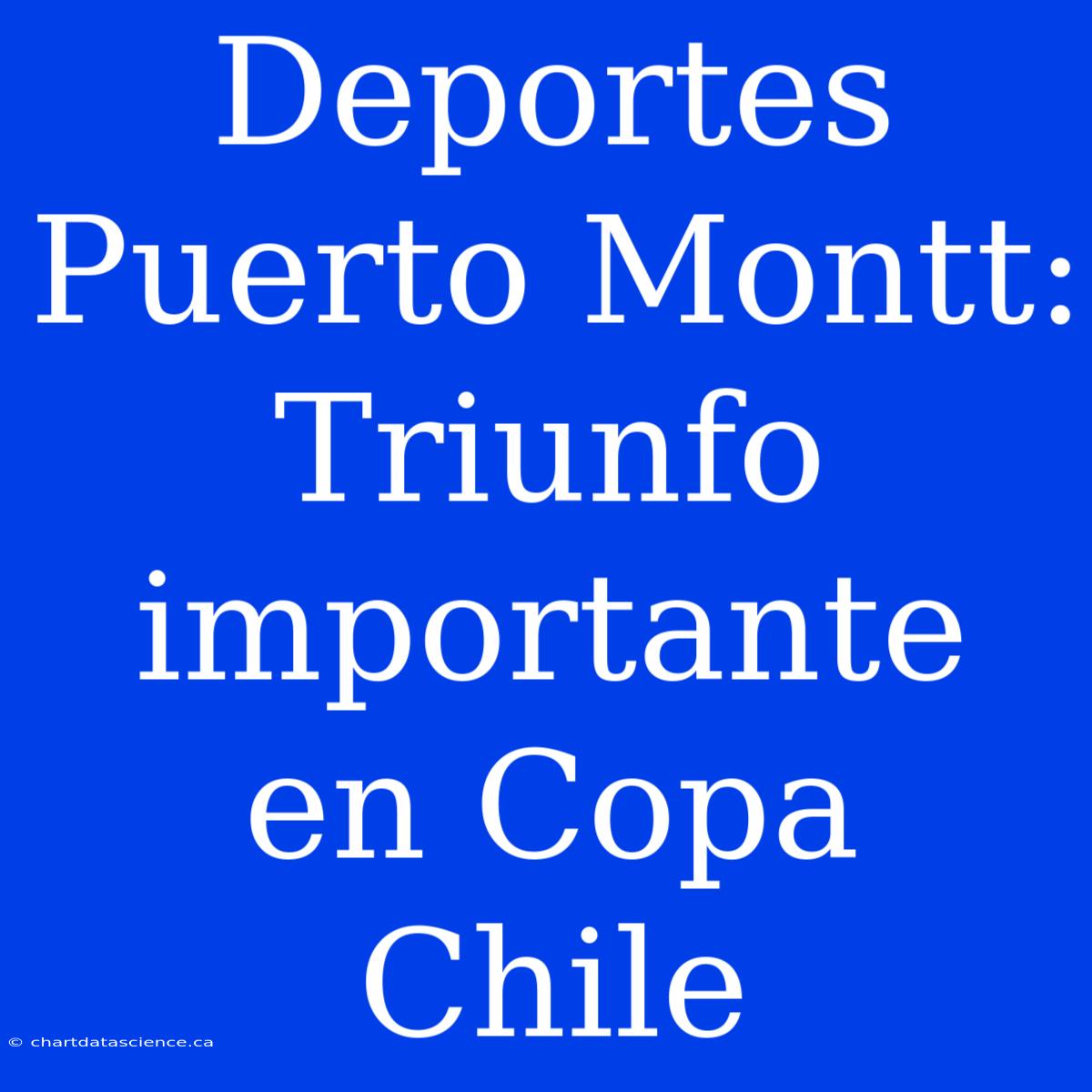 Deportes Puerto Montt: Triunfo Importante En Copa Chile