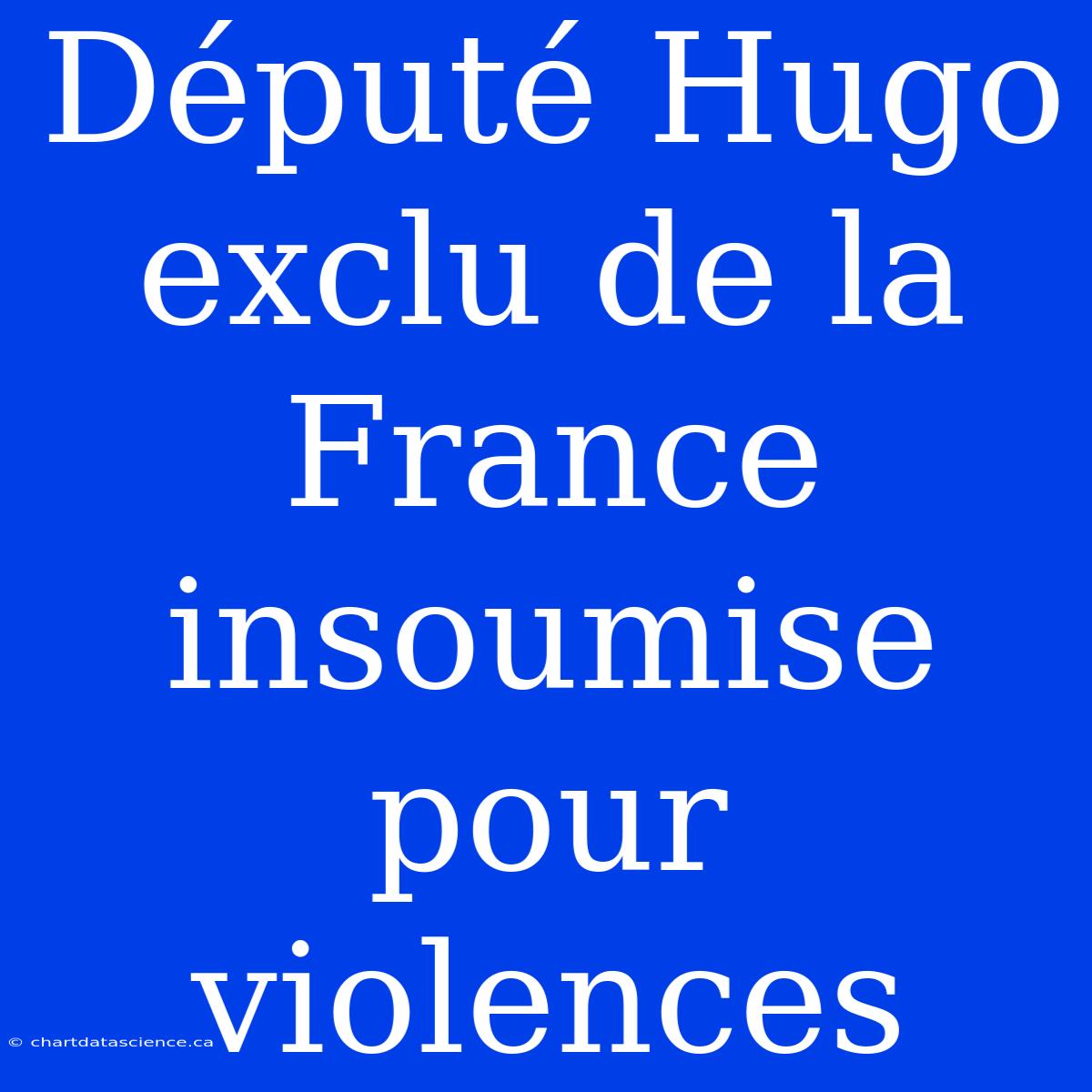 Député Hugo Exclu De La France Insoumise Pour Violences