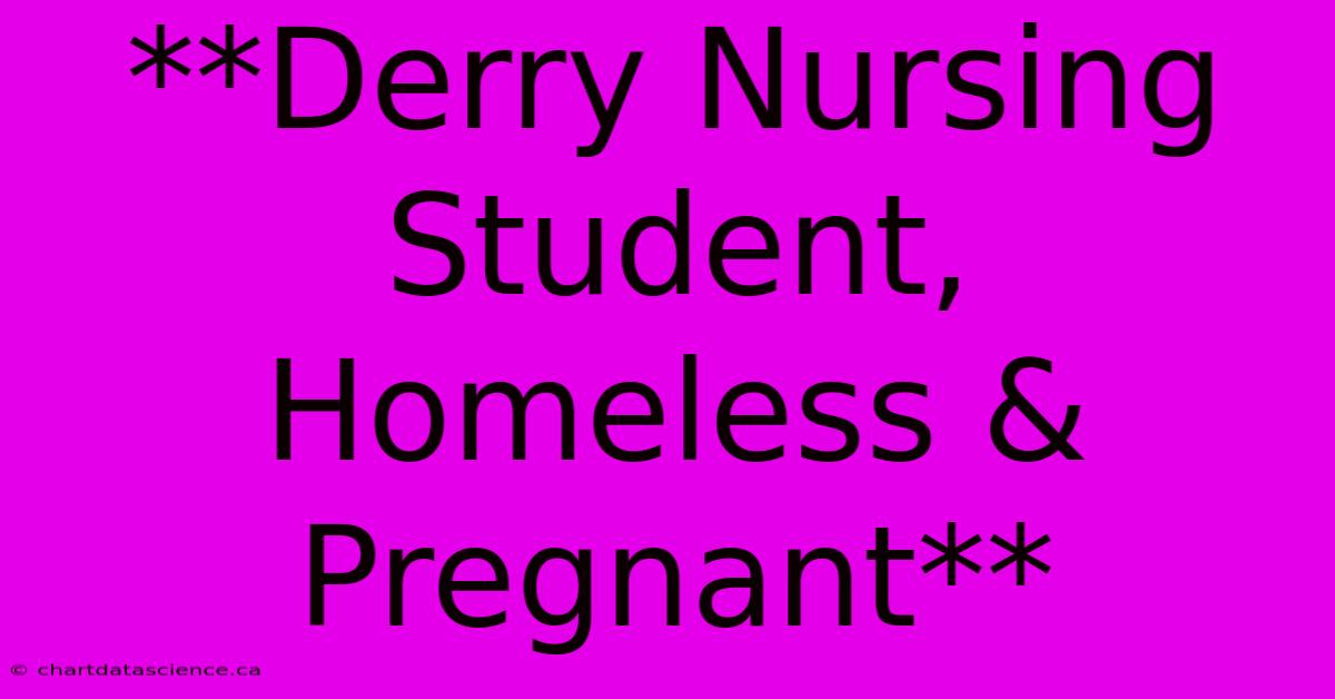 **Derry Nursing Student, Homeless & Pregnant**