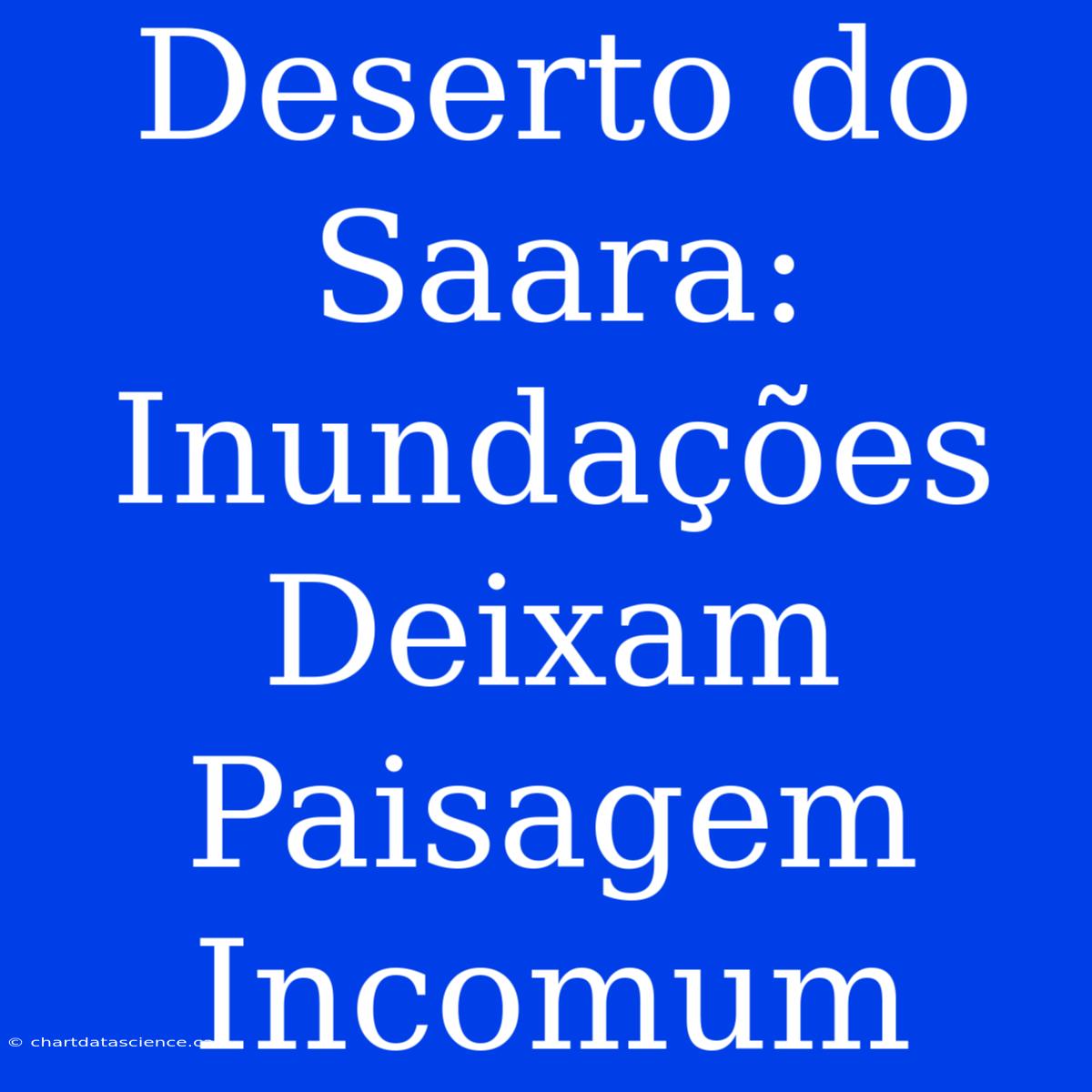 Deserto Do Saara: Inundações Deixam Paisagem Incomum