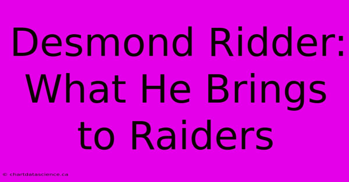 Desmond Ridder: What He Brings To Raiders