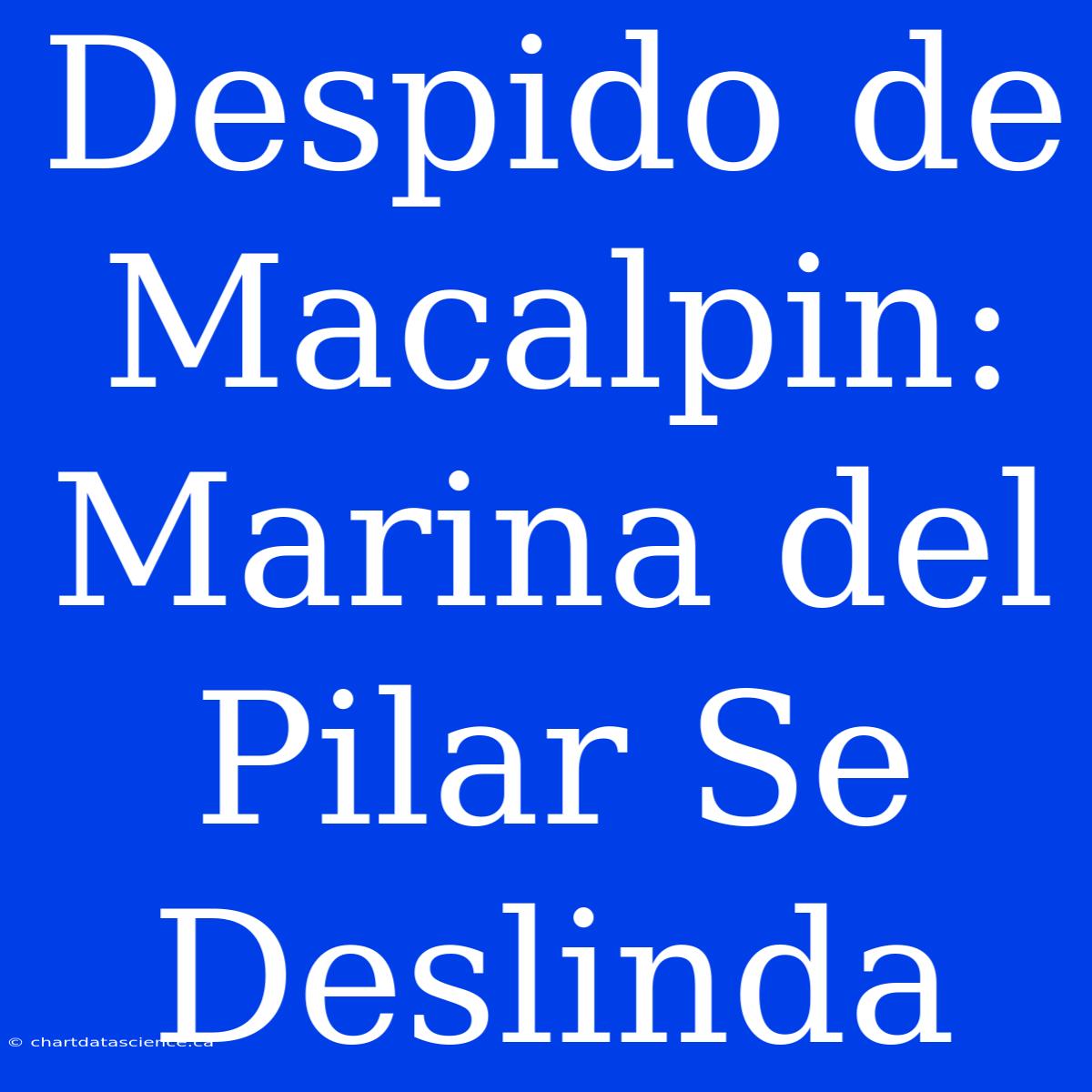 Despido De Macalpin: Marina Del Pilar Se Deslinda