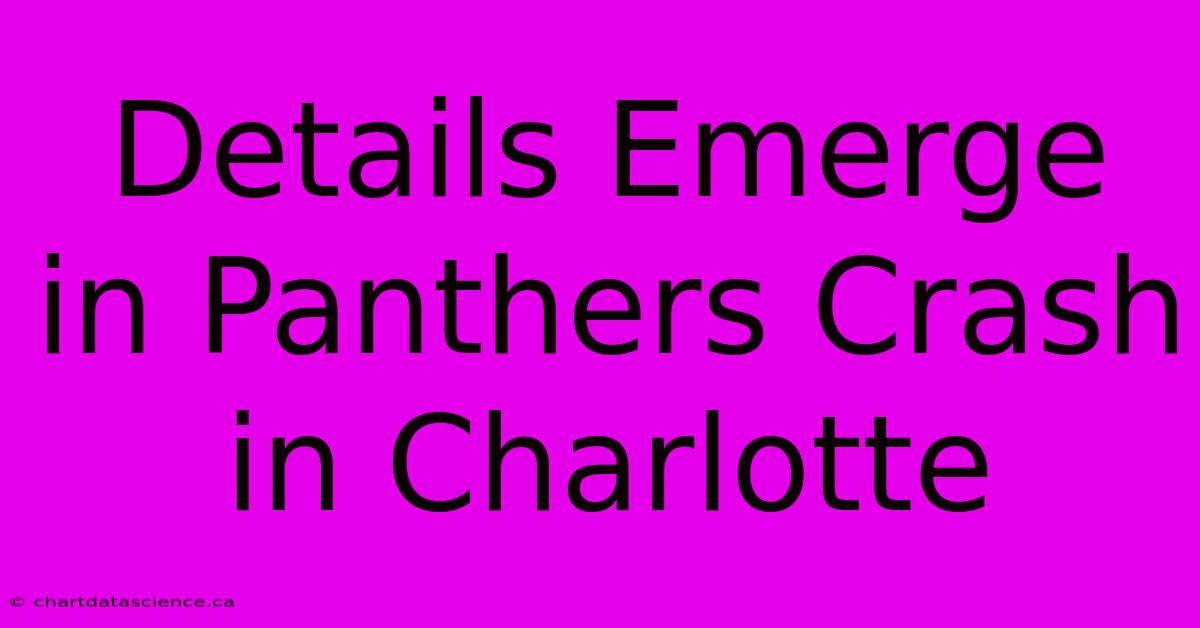 Details Emerge In Panthers Crash In Charlotte