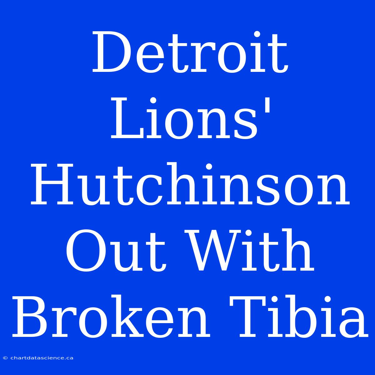 Detroit Lions' Hutchinson Out With Broken Tibia