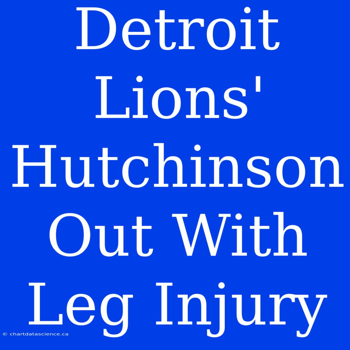 Detroit Lions' Hutchinson Out With Leg Injury